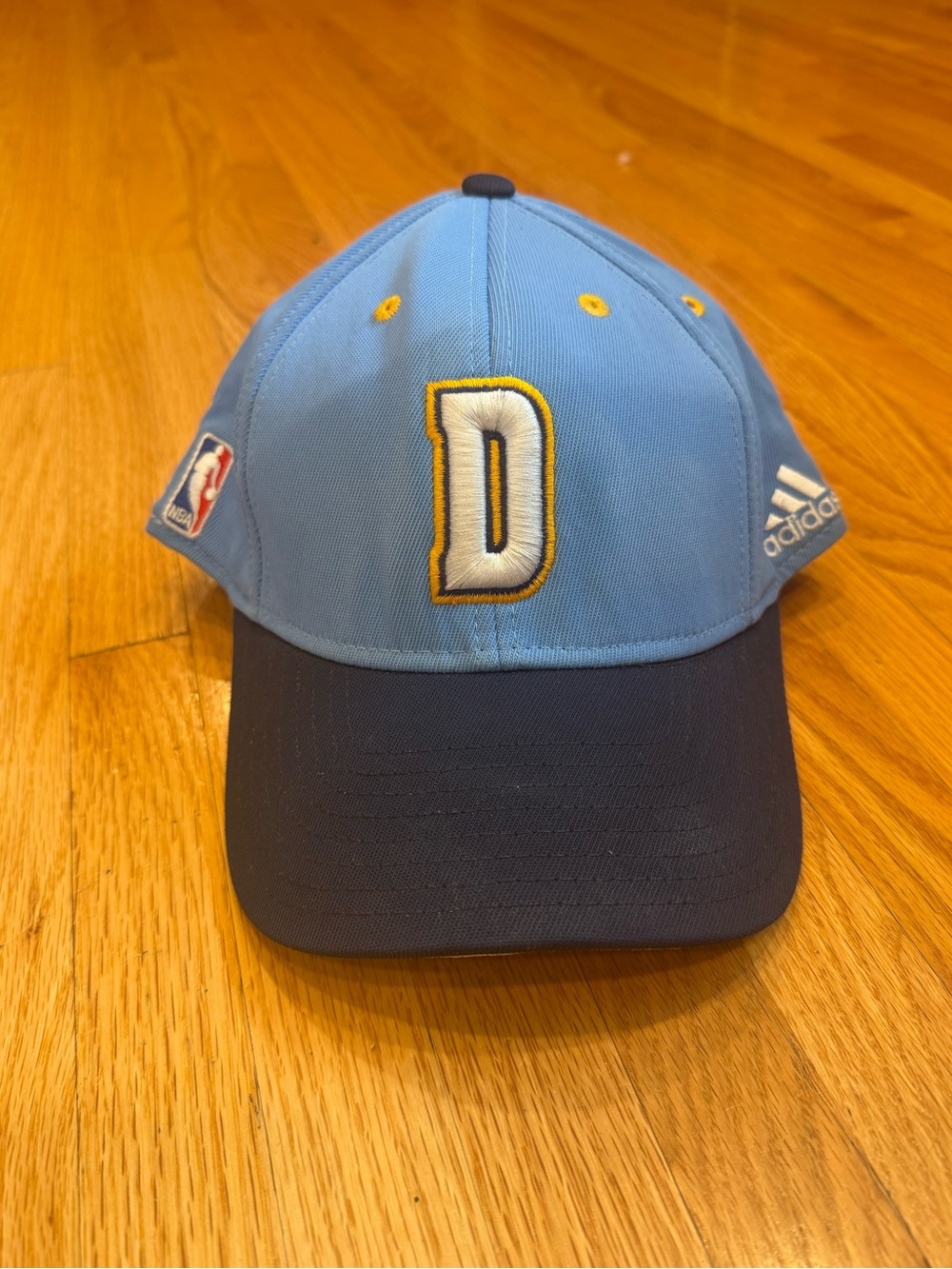 Denver Nuggets NBA adidas Light Blue and Navy 'D' Logo Baseball Style Hat